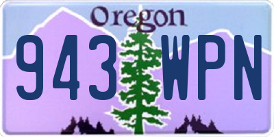 OR license plate 943WPN