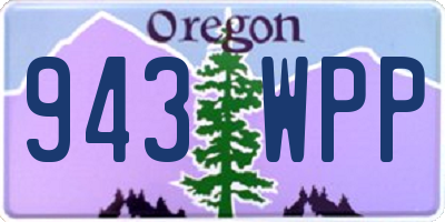 OR license plate 943WPP