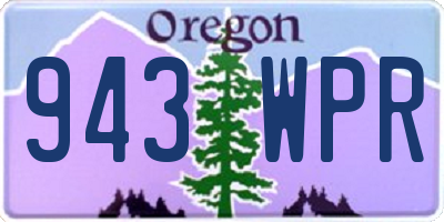 OR license plate 943WPR