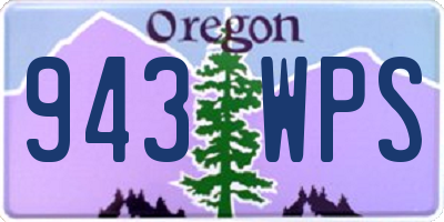 OR license plate 943WPS