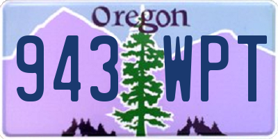 OR license plate 943WPT