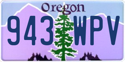 OR license plate 943WPV