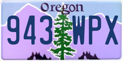 OR license plate 943WPX