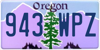 OR license plate 943WPZ