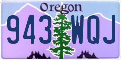 OR license plate 943WQJ