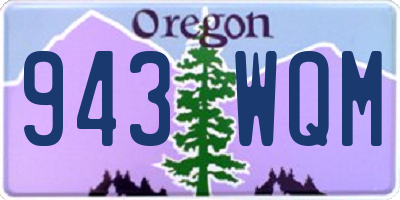 OR license plate 943WQM