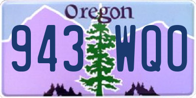 OR license plate 943WQO