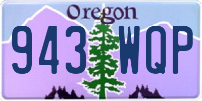 OR license plate 943WQP