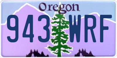 OR license plate 943WRF