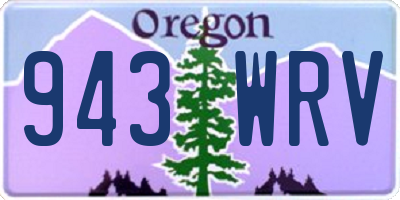 OR license plate 943WRV