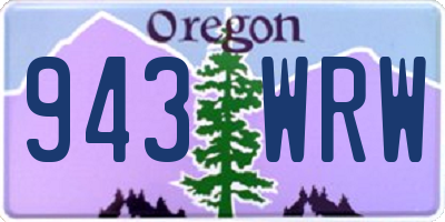 OR license plate 943WRW