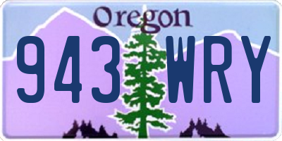 OR license plate 943WRY