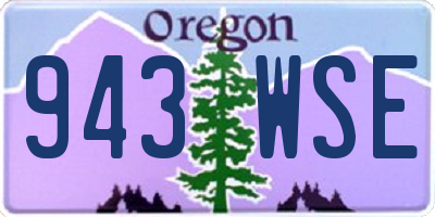 OR license plate 943WSE
