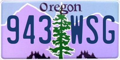 OR license plate 943WSG