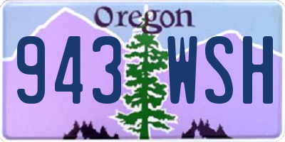 OR license plate 943WSH