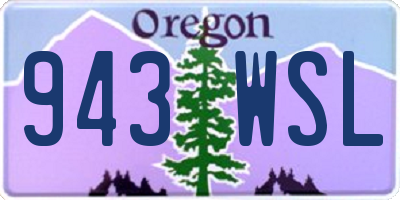 OR license plate 943WSL