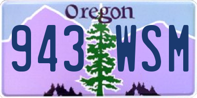 OR license plate 943WSM