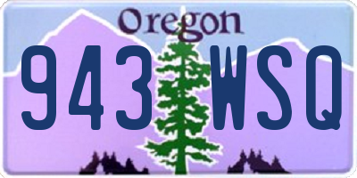 OR license plate 943WSQ