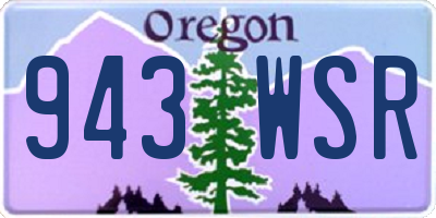 OR license plate 943WSR