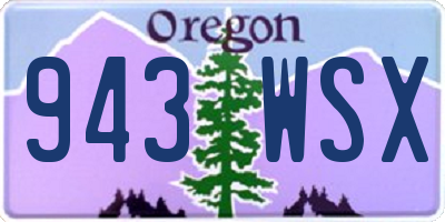 OR license plate 943WSX