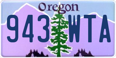 OR license plate 943WTA