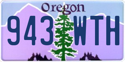 OR license plate 943WTH