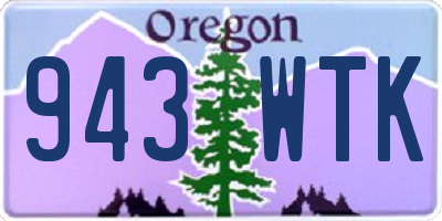 OR license plate 943WTK