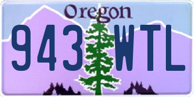 OR license plate 943WTL