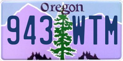 OR license plate 943WTM