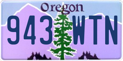 OR license plate 943WTN