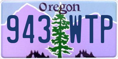 OR license plate 943WTP
