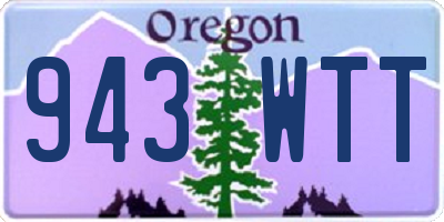 OR license plate 943WTT