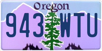 OR license plate 943WTU