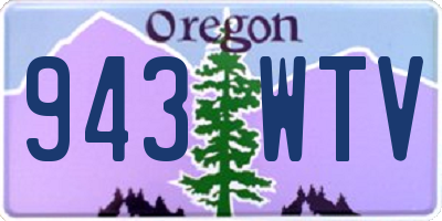 OR license plate 943WTV