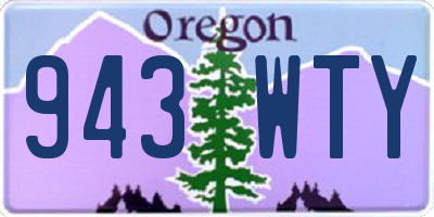 OR license plate 943WTY