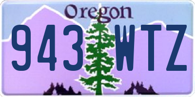 OR license plate 943WTZ