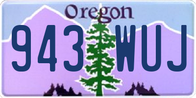 OR license plate 943WUJ