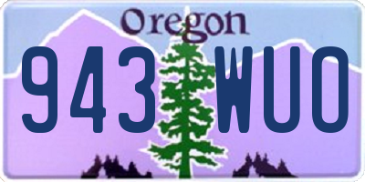 OR license plate 943WUO