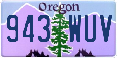 OR license plate 943WUV