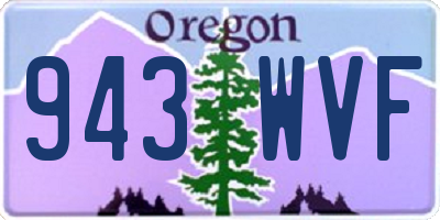 OR license plate 943WVF