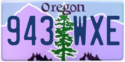 OR license plate 943WXE
