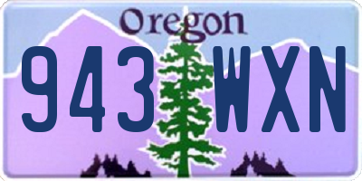OR license plate 943WXN