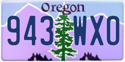 OR license plate 943WXO