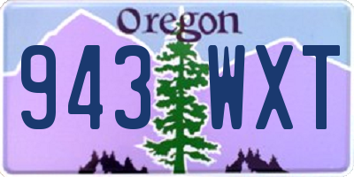 OR license plate 943WXT