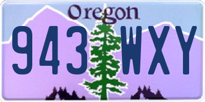 OR license plate 943WXY