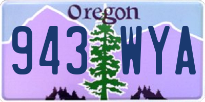 OR license plate 943WYA