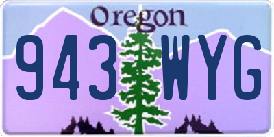 OR license plate 943WYG