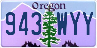 OR license plate 943WYY