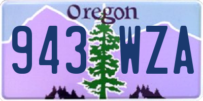 OR license plate 943WZA