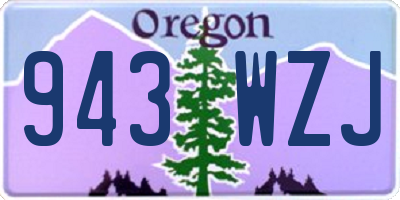 OR license plate 943WZJ